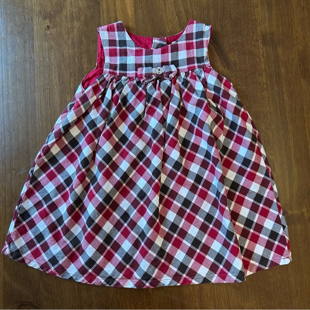 Vintage Gymboree 2T Holiday Dress |‎ Red Plaid Corduroy | 2010 Classic